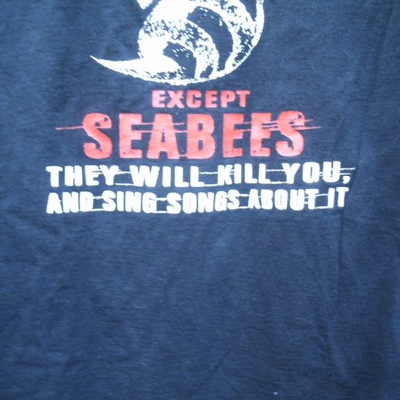 Seabees Back Design T-Shirt Size 3XL - Picture 8 of 8